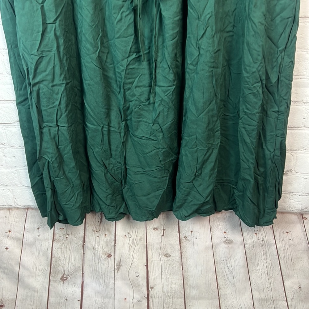 BloomChic Green Sleeveless Button Front Tie Waist Dress Plus Size 12 & 22/24 3X - Picture 5 of 6